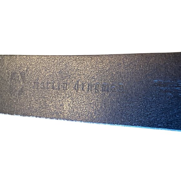 Martin Dingman Black Leather Belt W/ Solid Brass Buckle Made in USA 33 - Picture 5 of 9